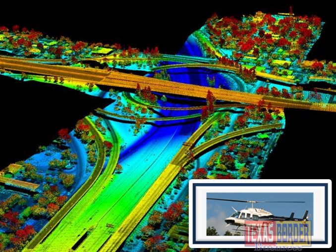 With aerial LiDAR mapping, we can derive precise dimensions and exact locations for each stretch of highway and each ramp, bridge, tree, and structure.   (Photos courtesy of Tuck Mapping Solutions, Inc.)