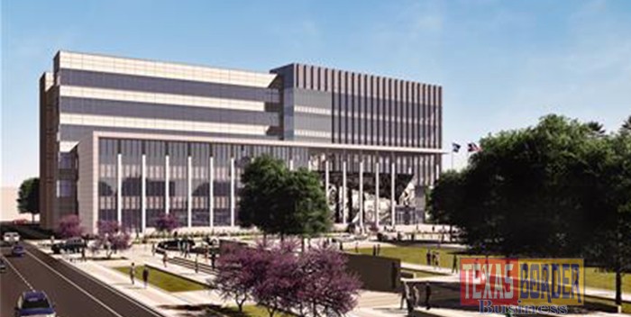 Concept render of the proposed County Courthouse by ERO Architects.