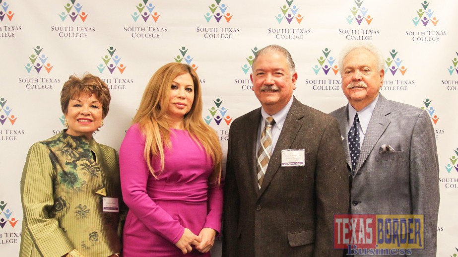 The South Texas College Board of Trustees expressed appreciation to their partners in education for helping create a college going-culture in the Rio Grande Valley. Pictured (L-R) are Trustee Graciela Farias, Trustee Rose Benavidez, Secretary Paul. R. Rodriguez and Trustee Gary Gurwitz.